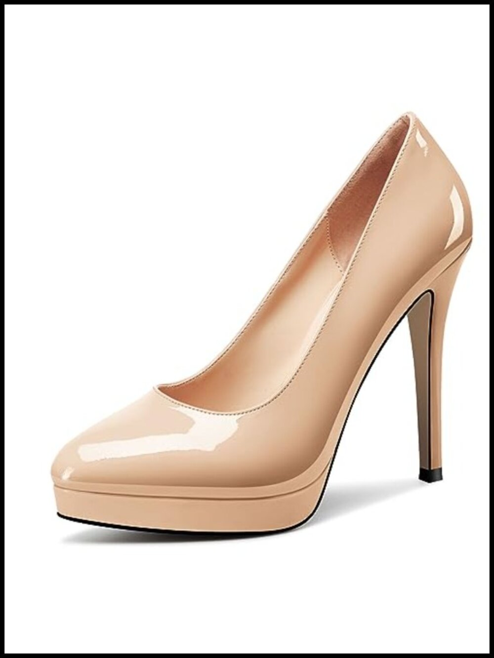 Women's High Heel Platform Pumps Pointed Toe Stiletto Slip-on Dress Shoes